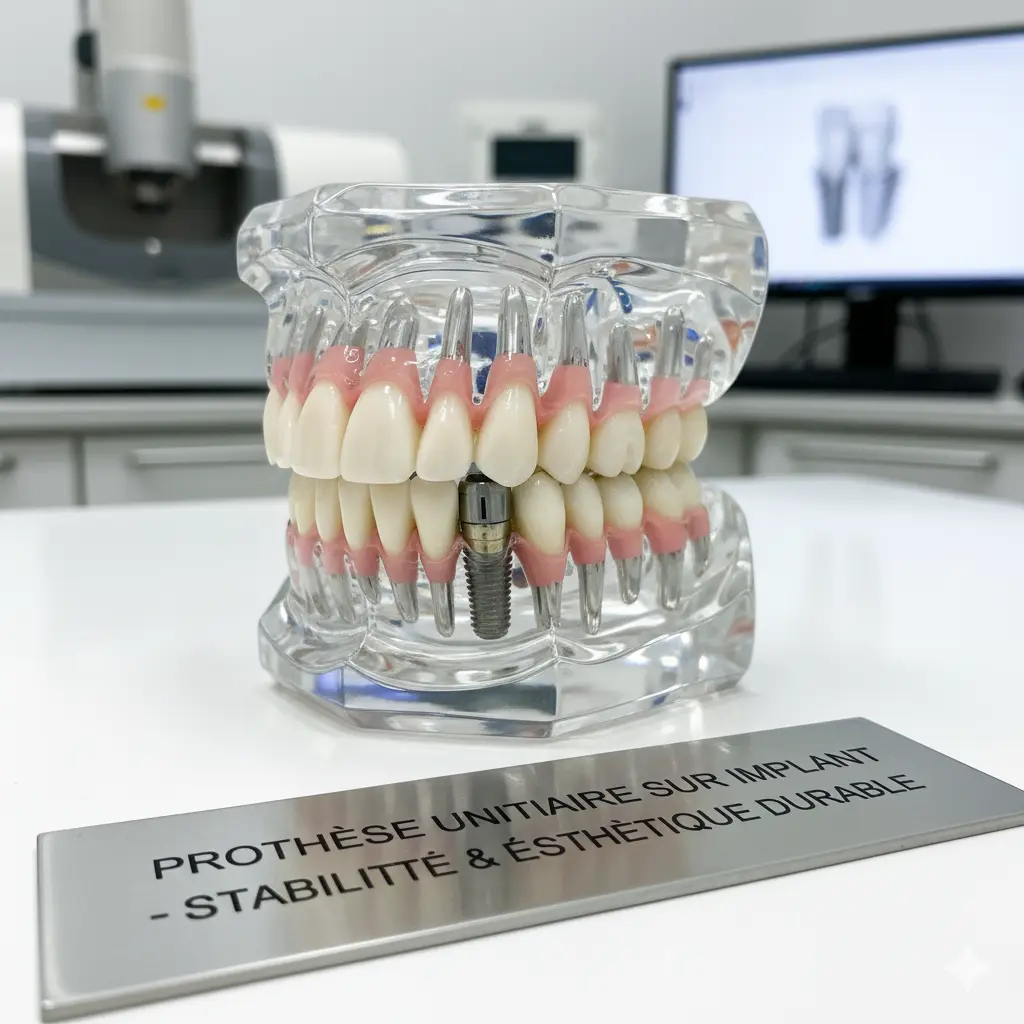 Prothèse sur implants transvissée ou scellée