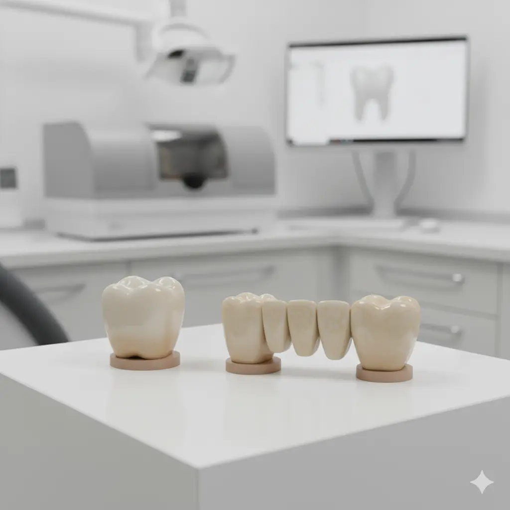 Couronne et bridge dentaire en zircone