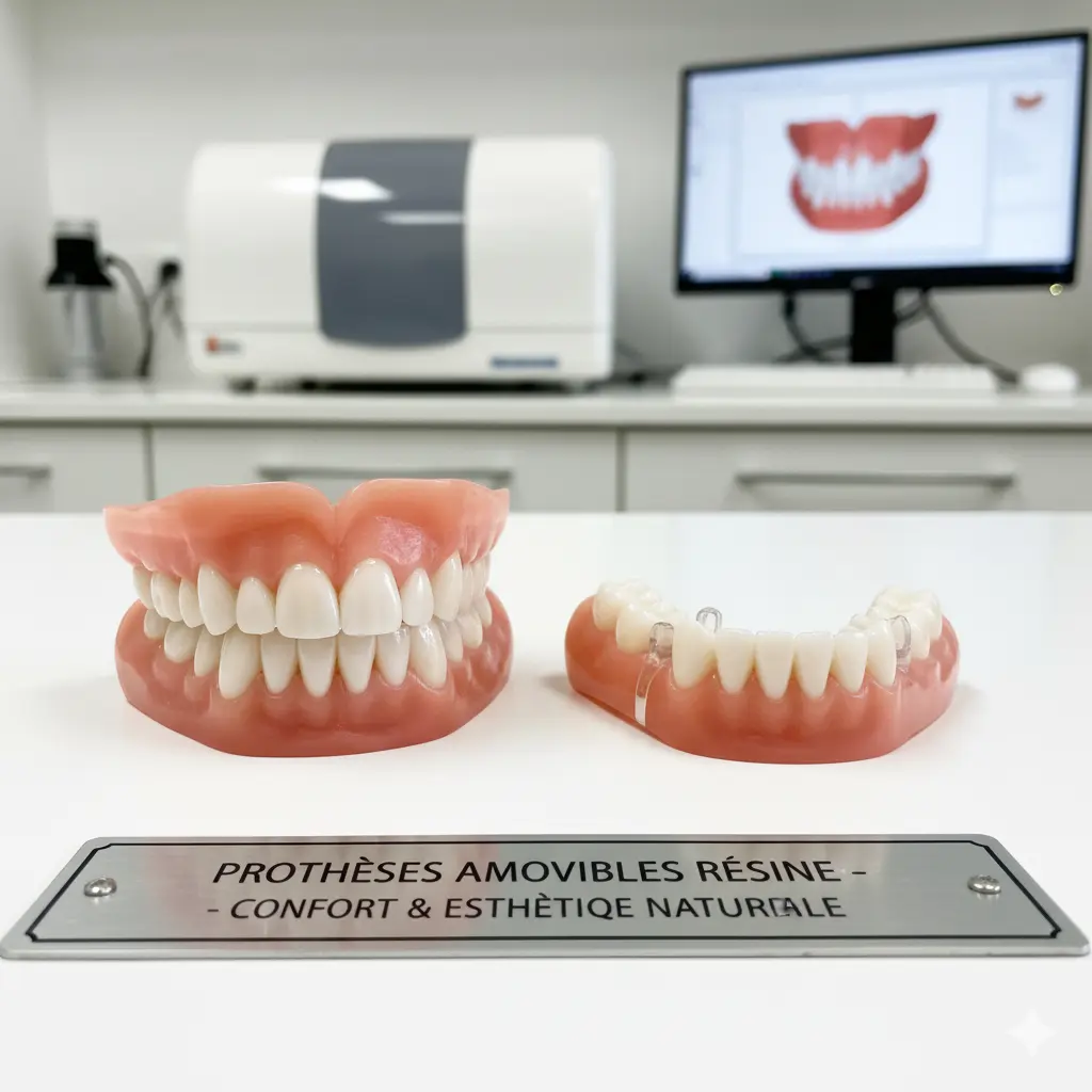 Prothèse amovible stellite et résine