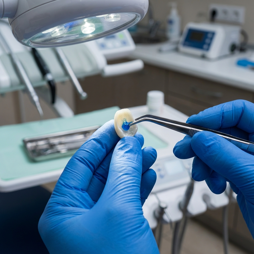 Finition esthétique facette dentaire au laboratoire